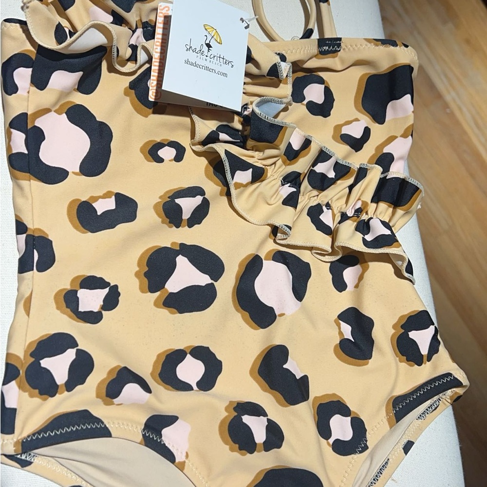 Swimsuit !! One piece shade critters leopard toddler swimsuit.